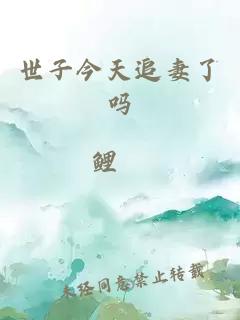 世子今天追妻了吗